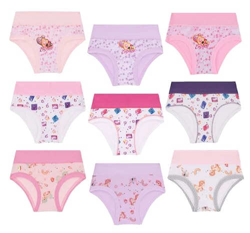 EMY Mutande Bambina Ragazza Cotone 9 Pezzi (4 Anni, Multicolor1)