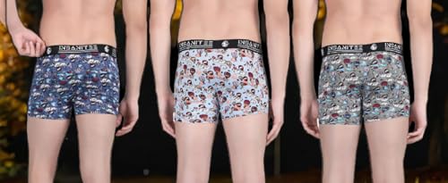 Image of Men's Extra Thin Elastic Nylon Underwear Long Comfortable Breathable Comfort All Over Printed Design Boxer