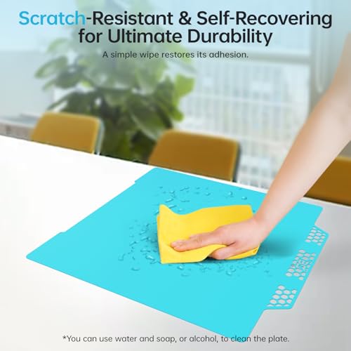 Image of BIQU CryoGrip Pro Glacier Build Plate for PRU-sa MK4 /MK3 /MK3S 3D Printers | Double-Sided Fine Textured Spring Steel Sheet, Firm Adhesion, 254.5x241.5mm, 1 Piece
