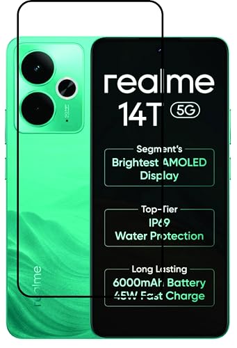 Image of Tempered Glass Screen Protector Compatible For Realme 14T 5G with Easy Self Installation Kit