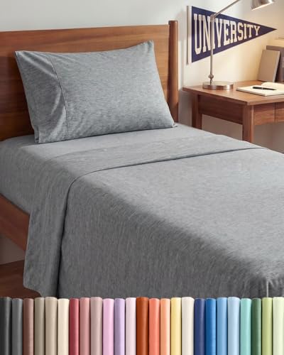 Image of Duvet Cover Twin /Twin XL - 2 Piece Set, College Dorm Room - Heathered Grey