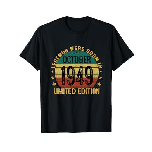 Regalo 75 Años Cumpleaños Las Leyendas Nacen En Octubre 1949 Camiseta