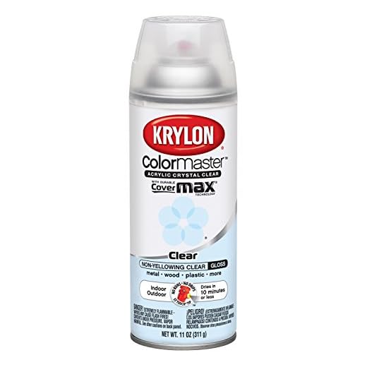 Krylon K05130107 ColorMaster Acrylic Crystal Clear, Gloss, Clear, 11 oz.