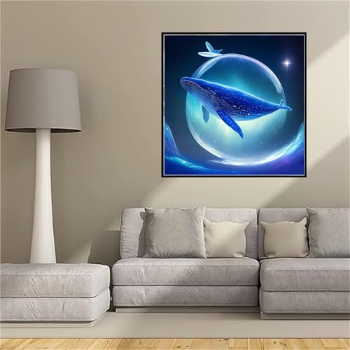 Kit Complet Diamant Painting Requin 75x75cm : le Cadeau DIY Idéal pour Adulte