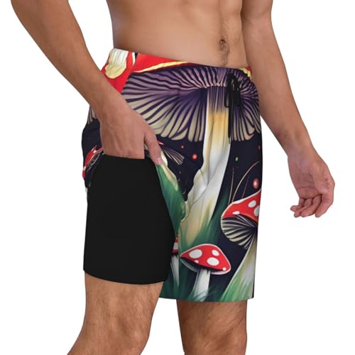 Short de bain champignons homme confortable qui sèche vite