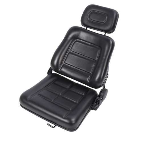Siège de Chariot élévateur Universel, Cuir PVC Haute Résistance, Conception Ergonomique, Siège D'appui Réglable à 180 °, Installation Facile pour Tracteur, Tondeuse, Chargeur de