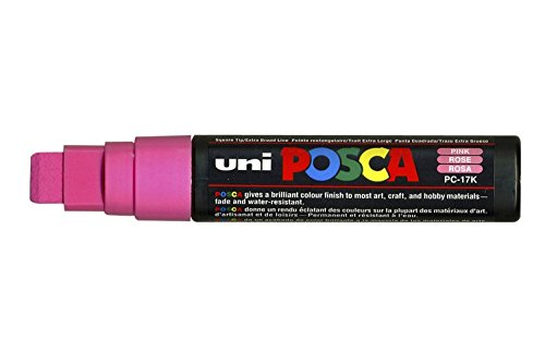 Uni-Ball 186328 - Marcatore POSCA con punta rettangolare extra-larga, rosa