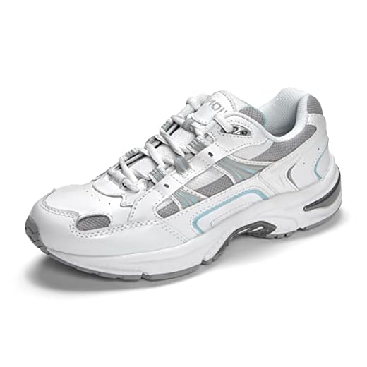 Orthaheel Walker Women's Plantar Fasciitis Shoe - White Blue - 8 Med