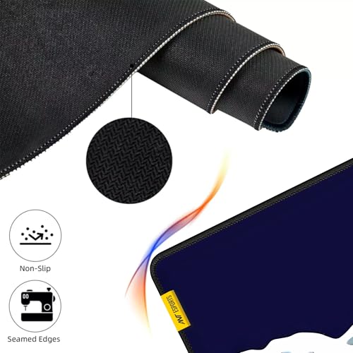 Image of Ant Esports Snow Dragon Unique Mouse Pad Gaming Mouse Pad Extended Mouse Mat for Mouse Keyboard with Stitched Edges Waterproof Non-Slip Base Mousepads for Office Home Shop Gaming Extra Large Blue