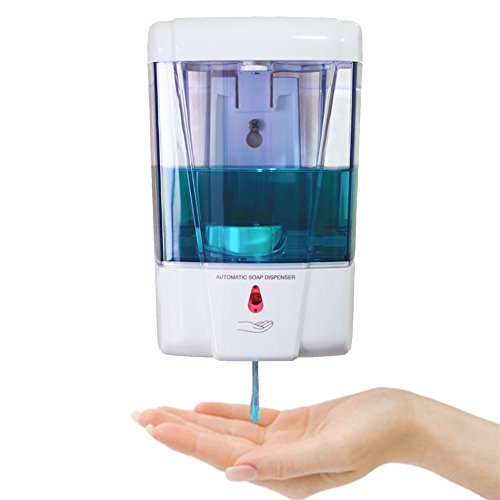 StillCool Automatic Soap Dispenser, 700ml Touchless Wall Mount Soap Dispenser Battery Operated Infrared Sensing Ultra-Sensitive, No Waste