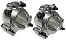Set of 2 - Clear 1-1/4" Rear Lightened Aluminum Racing Wheel Hubs Go Kart Drift Trike Barstool Racer