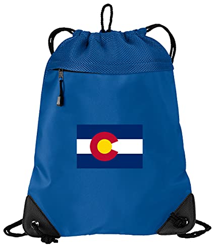 Broad Bay Colorado Flag Drawstring Backpack