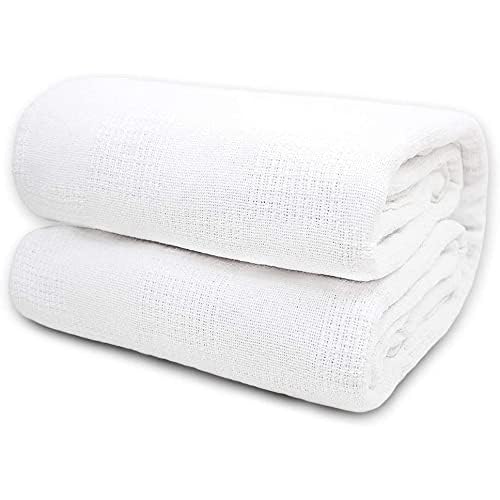 TL Care Health, Hospital Blanket, 100% Cotton Knit, Soft, Durable, and Comfor...