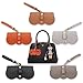 Produktbild HaploS 5 Stück Mode Sonnenbrillenetui, Brillenetui zum Anhängen, Sonnenbrillen Tasche Aus Weichem Leder mit Umhängeband, Flach Schlank Modisches Brillenetui, Reisebrille Schutzhülle mit Lanyard