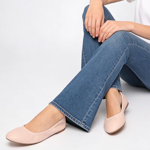 Image of LM Women's Ballet Flats Round Toe Slip On Flats Shoes Casual Dress Shoes Foldable Portable Travel Ballet Flat