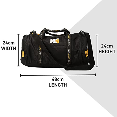 Image of MuscleBlaze Gym Bag (Phirse Zidd Kar) Duffle Bag (Black, 30L) | for Men and Women | Sports Bag