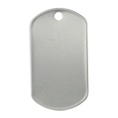 TinaWood 100PCS Blank Bulk Dog Tags for Stamping/Engraving Shiny Stainless Steel Military Rolled Edge Backing Dog Tags for Dogs Engraved - Thumbnail 2