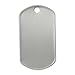 Tinsow 100PCS Blank Bulk Dog Tags for Stamping Engraving Shiny Stainless Steel Military Rolled Edge Backing Dog Tags for Doggies Engraved