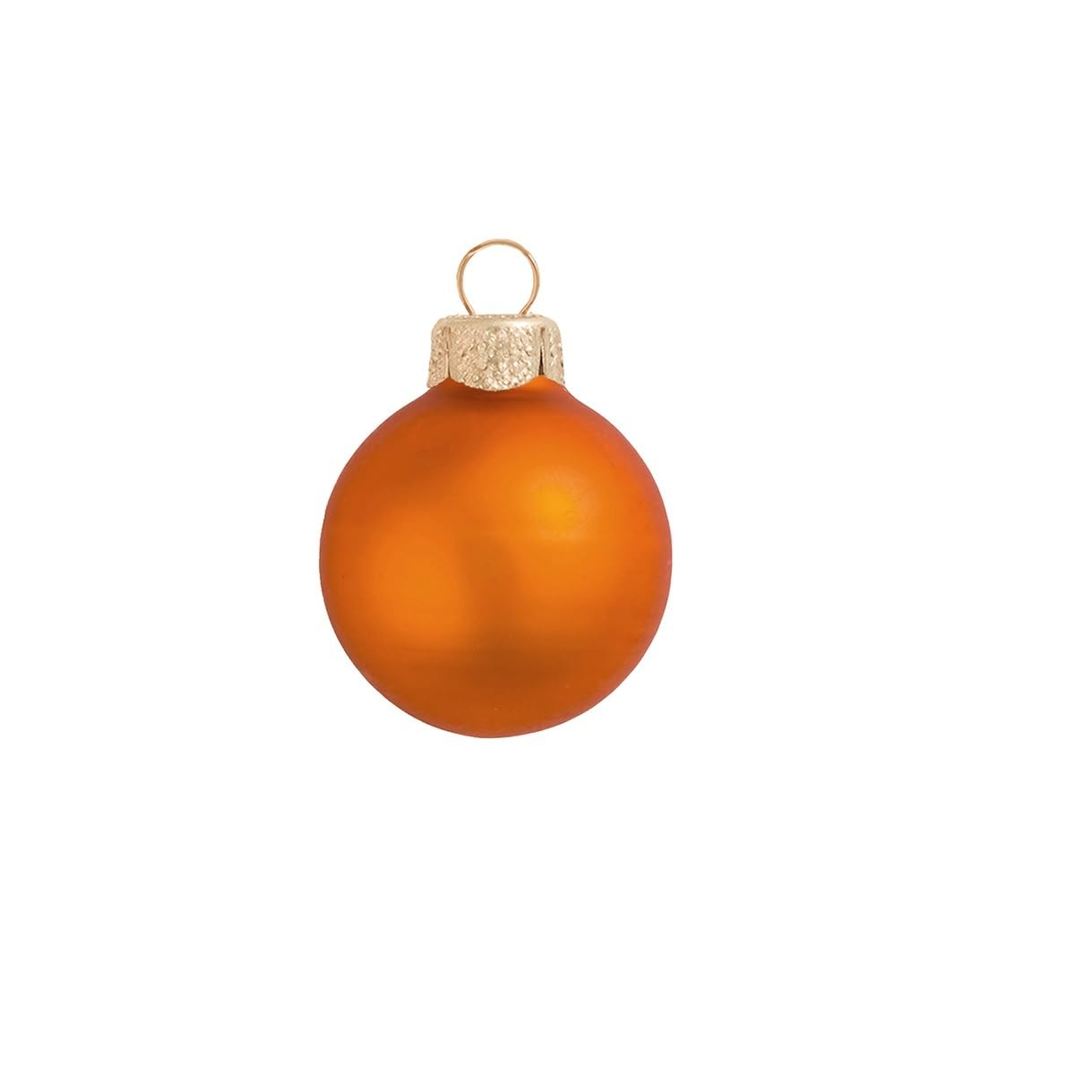 Whitehurst 8ct Pumpkin Orange Matte Glass Christmas Ball Ornaments 3.25