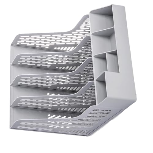 Porte-revues de bureau anti-désordre avec 4 compartiments de tri verticaux - 6