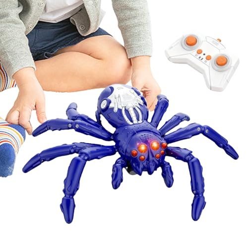 Araignée RC télécommandée et rechargeable avec yeux LED pour enfant