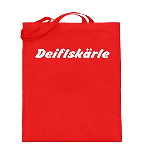 Sac en toile de jute Schwaben rouge rubis 38x42cm avec de longues anses
