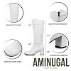 AMINUGAL Womens Go Go Boots Block Heel Round Toe Side zipper Dress Halloween Costume Knee High Boots Disco Party Boots For Women