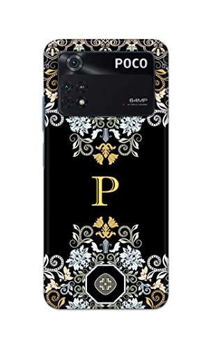 Image of Printed Hard Back Cover Case for Mi Poco M4 Pro 4G Back Cover (Alphabet P) -1803