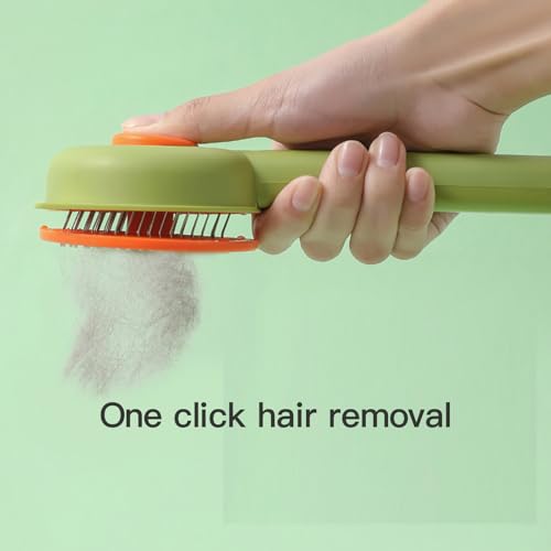 Image of Premium Universal Pet Grooming Brush with Stainless Steel Pins Ideal for All Breeds Long Short Haired Cat and Dog,Ergonomic All-in-One Reduces Tanglesand PromotesHealthy Coat with Gentle (Blue)