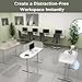 Desk Divider for Students and Desk Privacy Panel. Office Partitions and Ideal Cubicle Light Shield. Frosted Acrylic Clamp-on Desk Partition - 60” W x 22”H Divider