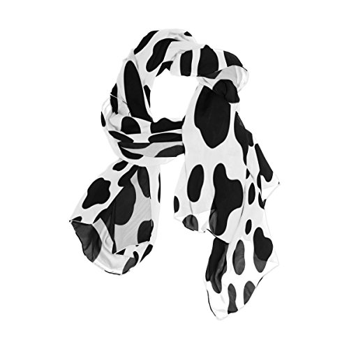 Use4 Fashion Cow Print Chiffon Silk Long Scarf Shawl Wrap