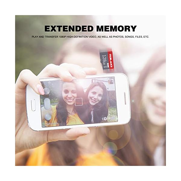 128GB Micro SD Card mit Adapter,Class10 MicroSDHC Card für Nintendo Switch, Class 10 Memory Card für Android Smartphone… – Bild 8