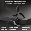 12 Hélices de 3 Aspas Gemfan 2218 con Eje de 1.5mm - Negro | Hélices para Dron FPV Ultraligeras, Compatibles con Motor Brushless 1104 7200KV para Marco Pavo20 Pro 4