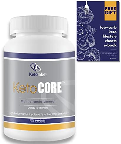 Ketolabs Ketocore Multivitamin Pills for Men & Women – Keto Diet Pills – Keto Supplements for Energy Boost, Low-Carb Lifestyle – Rich in Magnesium and Potassium – 90 Capsules