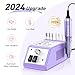 JIASHENG Professional Nail Drill, 20000rpm Electric Nail Drill Machine, Electric Nail File Drills for Acrylic Nails Gel Nails Manicure Pedicure Tools for Salon Use, Violet
