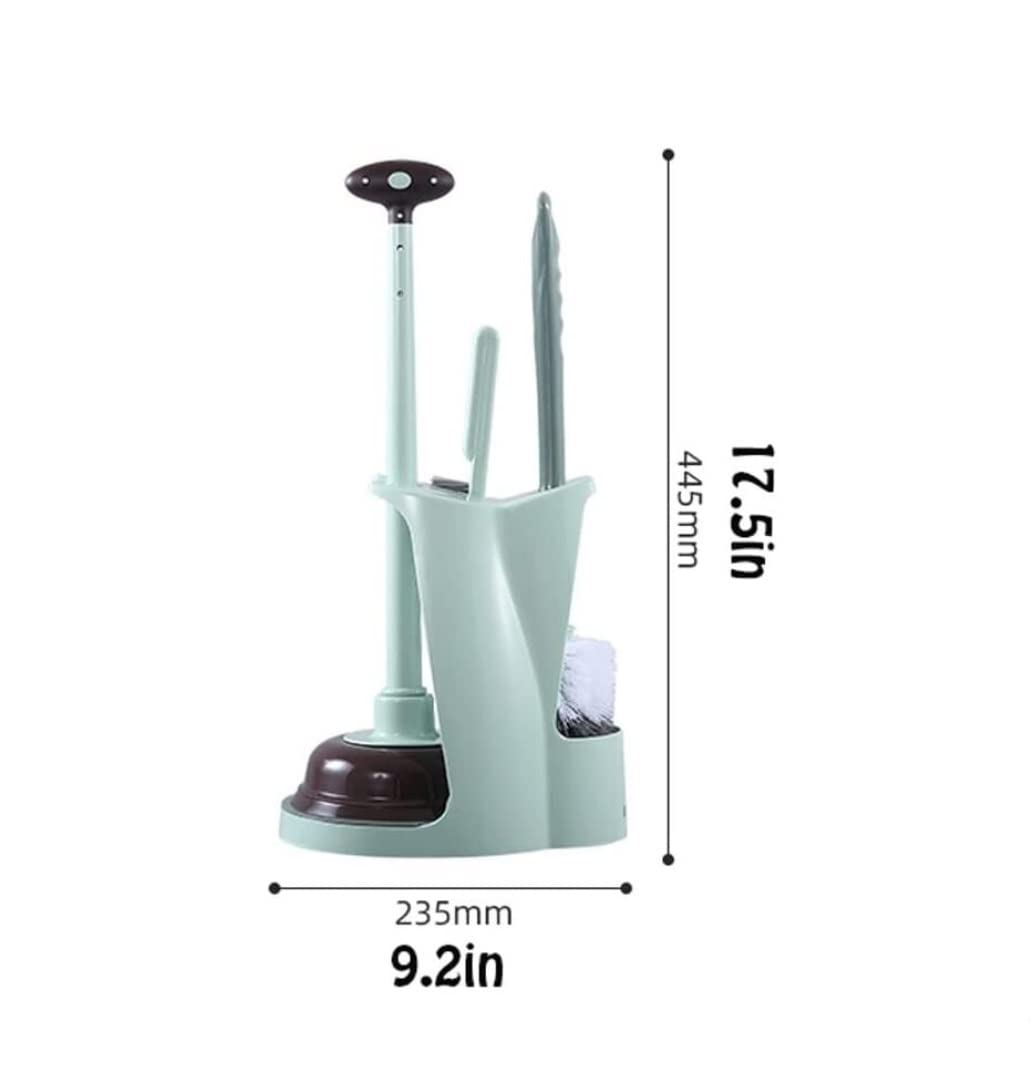Este Juego de Cepillo para Inodoro con Soporte de plástico de 3 Piezas es un Kit de Limpieza para baño de Color Gris. Accesorios de baño de Primera Calidad.