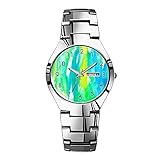 Diseño exclusivo: esfera interior ligera y multicolor, es el mejor regalo, relojes de fotos artísticas