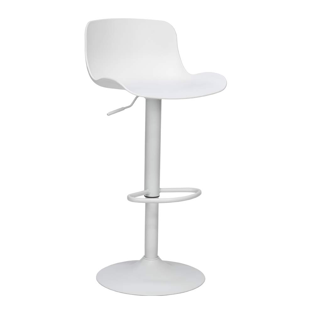 Vaukura Taburete Alto para Cocina/Bar Regulable en Altura (Blanco)