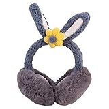 Clicitina Winter-Ohrenschützer für Frauen Faltbare Ohrenschützer Nette Ohren Bedecken Outdoor-Ohrenwärmer Bvs114 (H, One Size)