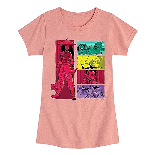 Disney - Raya and The Last Dragon - Raya and Friends - Toddler & Youth Girls Short Sleeve Graphic T-Shirt