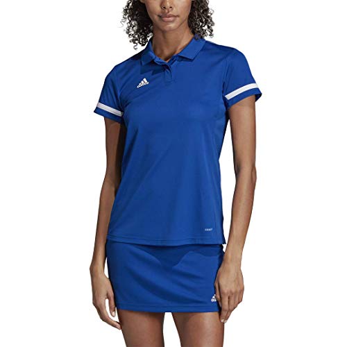 Adidas Female Team 19 Polo Shirt, Team Royal Blue/White,L #TOP5