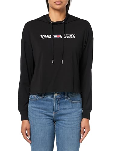 Image of Tommy Hilfiger Women's Lightweight Logo Hoodie Sweatshirt