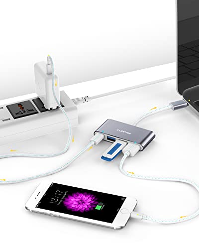 Lention 4-In-1 Usb-C Hub With Type C, Usb 3.0, Usb 2.0 Compatible 2023-2016 Macbook Pro 13/14/15/16, New Mac Air/Surface, Chromebook, More, Multiport Charging & Connecting Adapter (Cb-C13, Space Gray) #TOP2