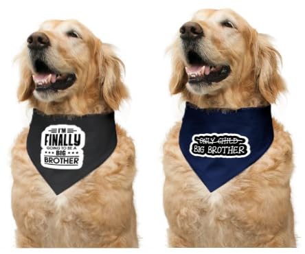 See full amazon price history chart for Ruse Reversible Dog Bandana/Scarf Set Combo Im Finally Going to be a Big Brother Printed (Black/Charcoal Mustard, S) & Big Brother Printed 100% Cotton - Adjustable Snap Button (Navy/Acai Berry, S) Ruse Reversible Dog Bandana/Scarf Set Combo Im Finally Going to be a Big Brother Printed (Black/Charcoal Mustard, S) & Big Brother Printed 100% Cotton - Adjustable Snap Button (Navy/Acai Berry, S) (B0D3Y1ZSPS) Amazon Price History, Amazon Price Tracker
