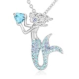 meerjungfrau kette h2o MATERIAL - Unsere Halskette mit Meerjungfrau-Anhänger ist von hoher Qualität und die Farbe ändert sich nicht. Sie ist nickelfrei, bleifrei und hypoallergen.