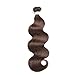 Produktbild Ugeat Dunkelbraun Echthaar Treseen zum Einnaehen 65cm Remy Human Hair Bundles Sew in Extensions Body Wave Weaving Haarverlangerung 100G