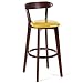POPA Chaise Pliante Simple et élégant Tables de Bar et des chaises, Bois Rond de Couleur Comptoir Tabourets, Light Bar en Cuir Artificiel de Tabourets, Coussins en Cuir (Color : Ginger Yellow)