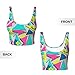 Women Girls Comfy U-Shaped Back Yoga Vest Elastic 80S 90S Fashion Style Geometric Colorful Art Athletic Tops with Pads Control Shapewear Activewear for Workout Training