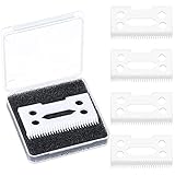 4 Pieces Ceramic Clipper Blades 2 Hole Clipper Ceramic Clipper Replacement Blades Ceramic Blade Cutter Stagger for Senior Cordless Clipper, Magic Clip, Sterling Senior