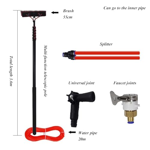 Brosse de douche télescopique pour nettoyer mur de carrelage et sol - 3